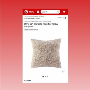 (3) 20" x 20" Leopard Faux Fur Pillows (target)